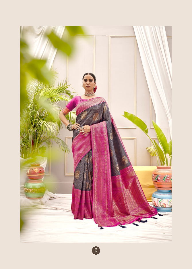 Shangrila Varlakshmi Silk 6 Latest Fancy Wedding Wear Organza Saree Collection